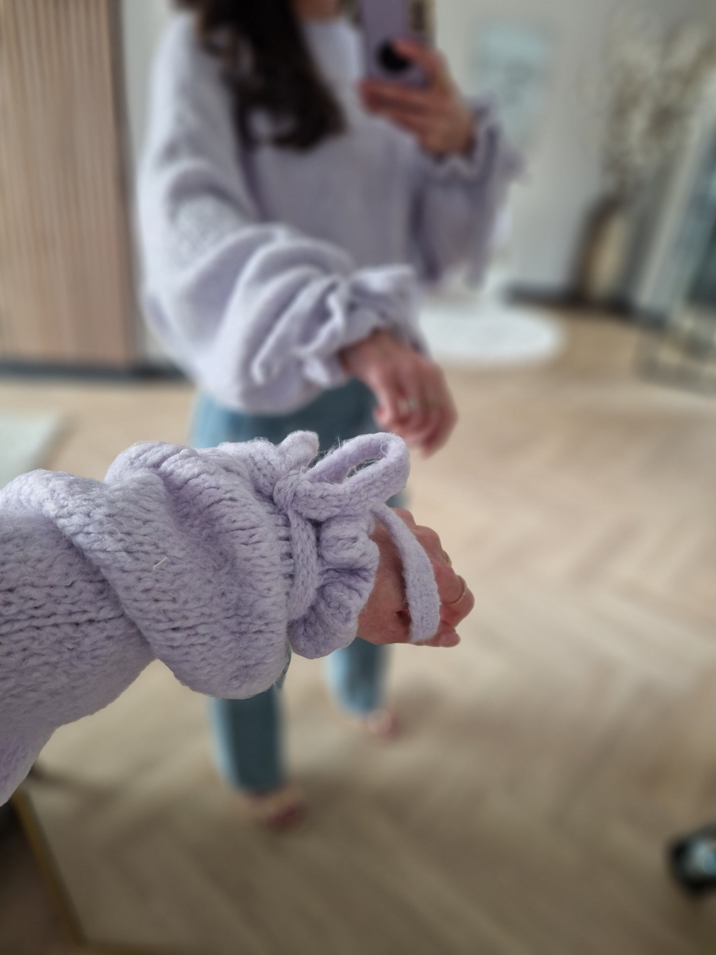 Soft sweater bow